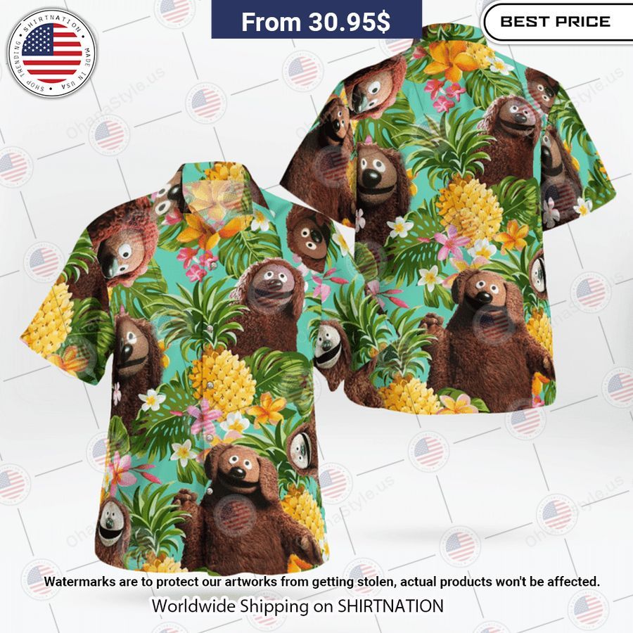The Muppets Rowlf The Dog Tropical Hawaiian Shirt