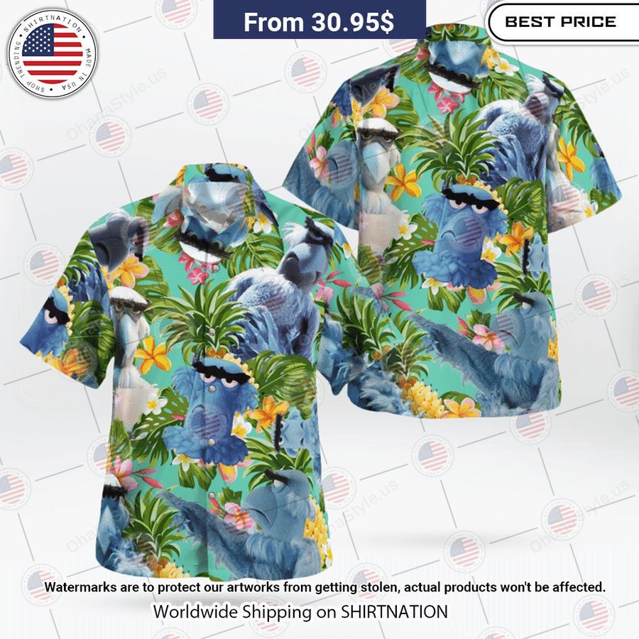 The Muppets Sam Eagle Tropical Hawaiian Shirt