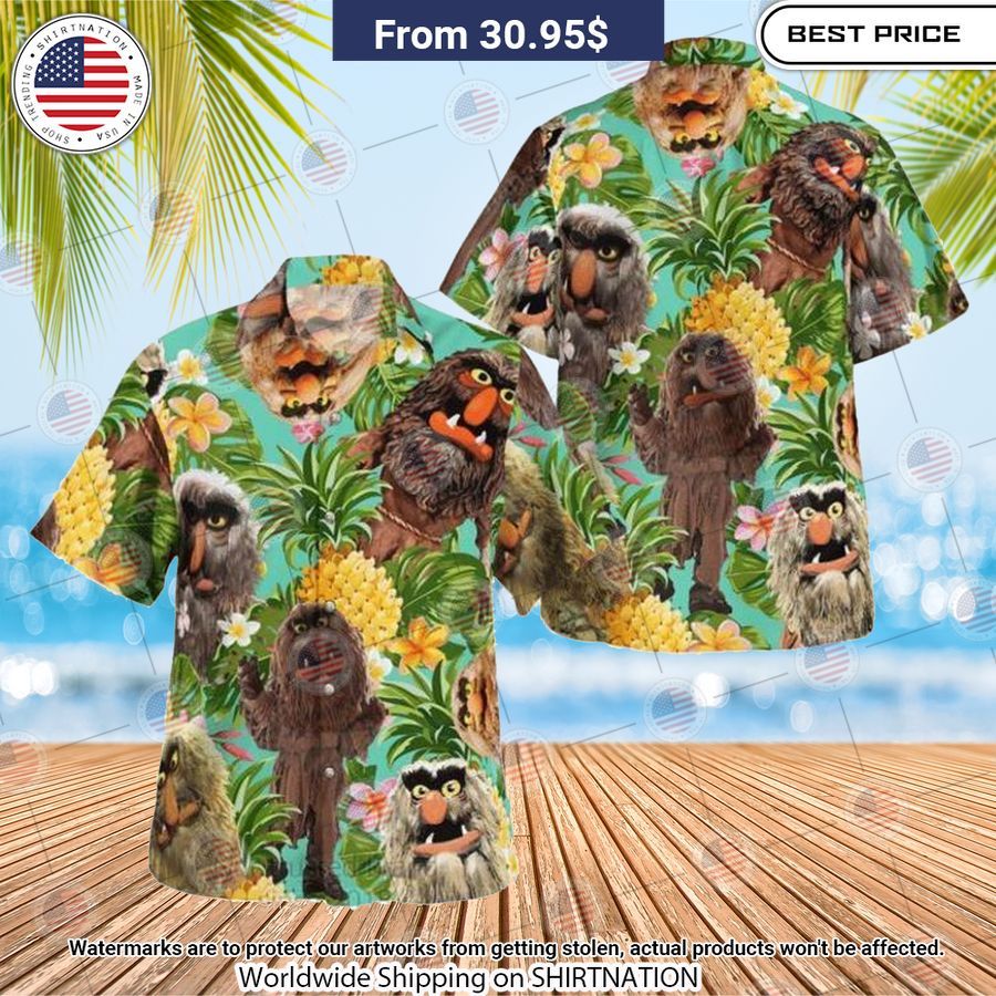 The Muppets Sweetums Hawaiian Shirt Studious look