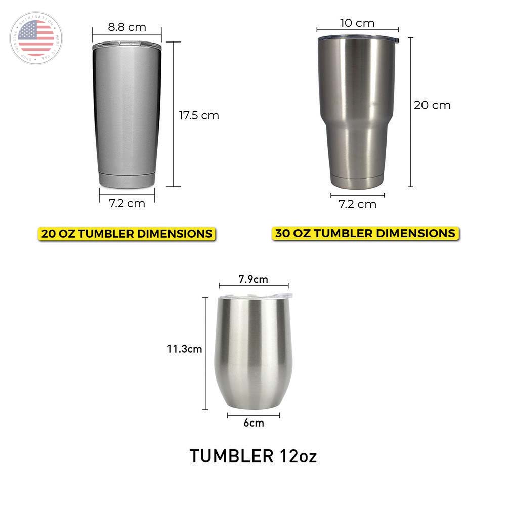 tumbler size chart Shirtnation