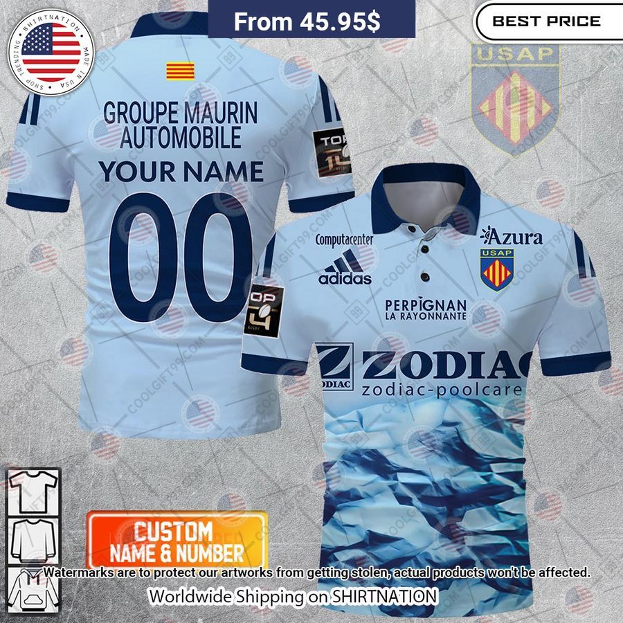 Usa Perpignan Rugby 2223 Jersey Style Custom Polo