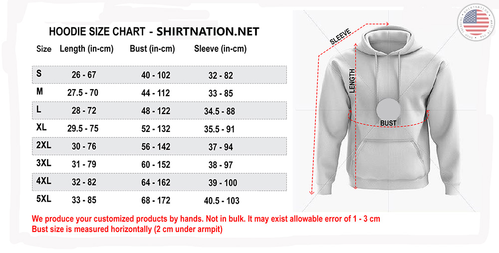 Hoodie Size Chart: