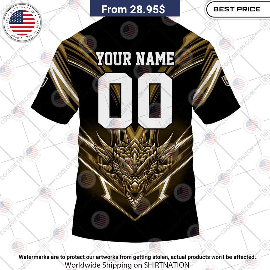 Vegas Golden Knights Dragon Custom Shirt Cutting dash