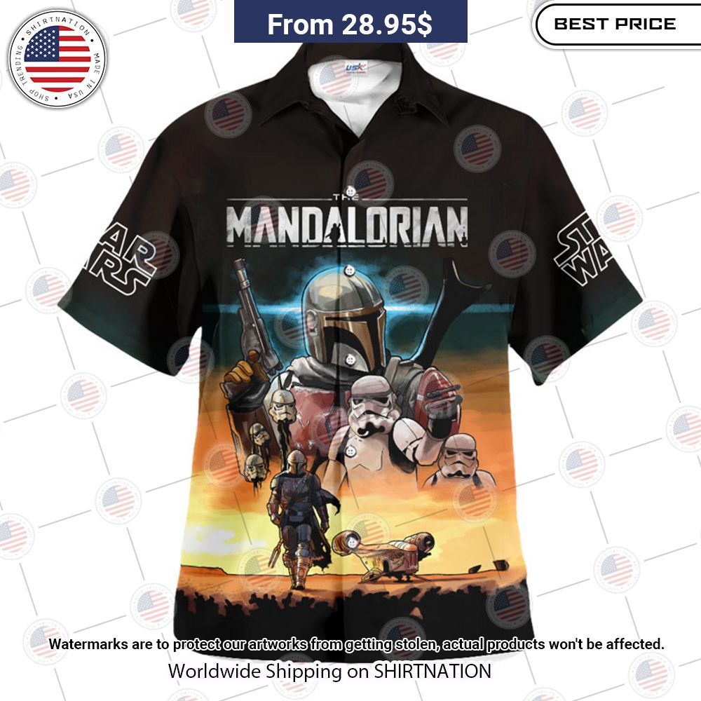 Star Wars Mandalorian Hawaiian Shirt Short You look elegant man