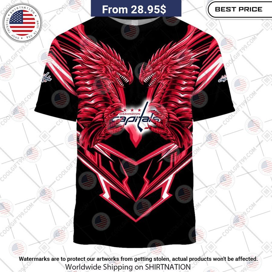 Washington Capitals Dragon Custom Shirt Cutting dash