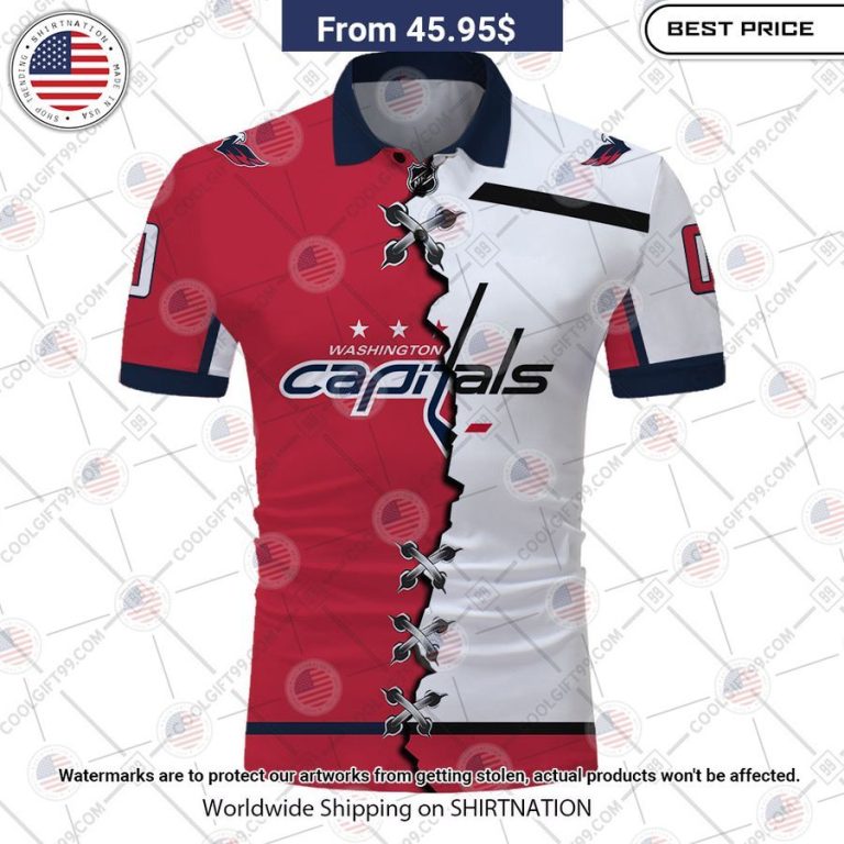 Washington Capitals Mix Jersey Style Custom Polo She has grown up know