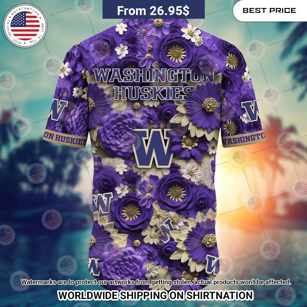 Washington Huskies NCAA Hawaiian Shirt Nice Pic
