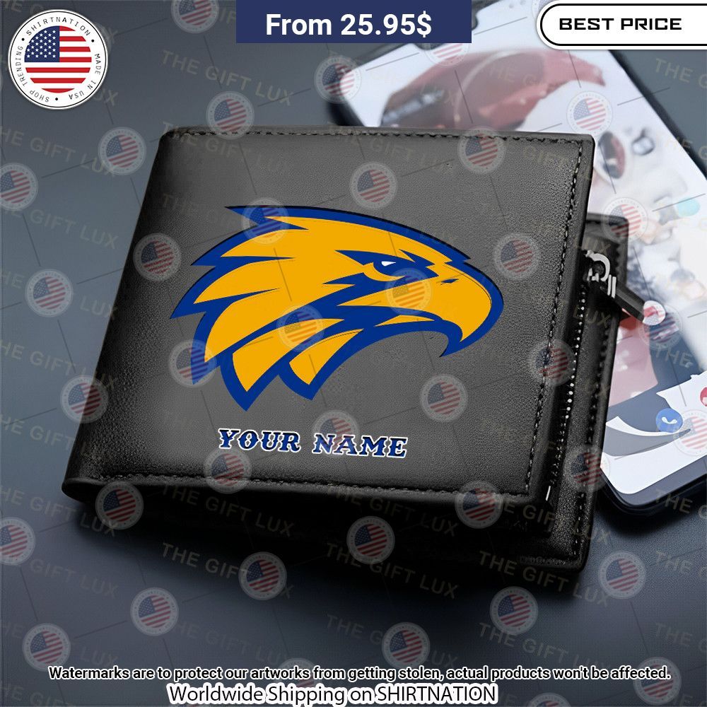 West Coast Eagles Custom Leather Wallet Bless this holy soul, looking so cute
