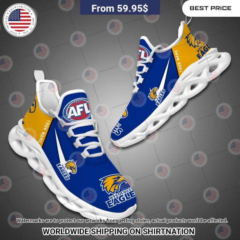 West Coast Eagles Custom Max Soul Shoes Nice place and nice picture