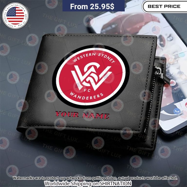 Western Sydney Wanderers FC Custom Leather Wallet Natural and awesome