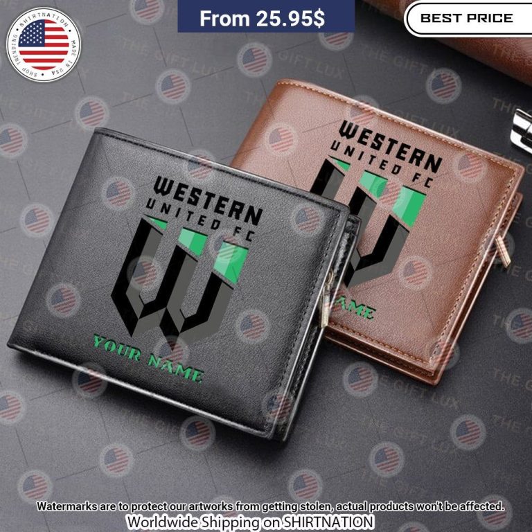 Western United FC Custom Leather Wallet Cool DP