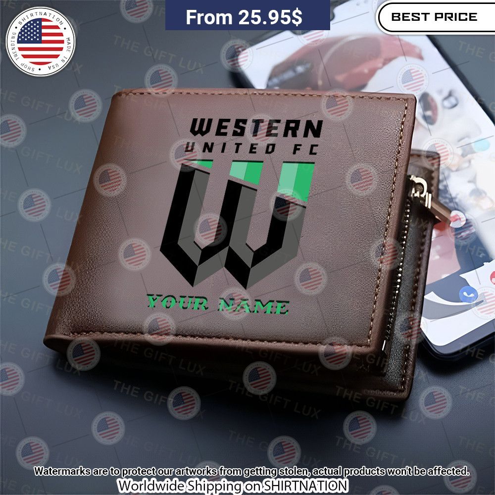 Western United FC Custom Leather Wallet You look beautiful forever