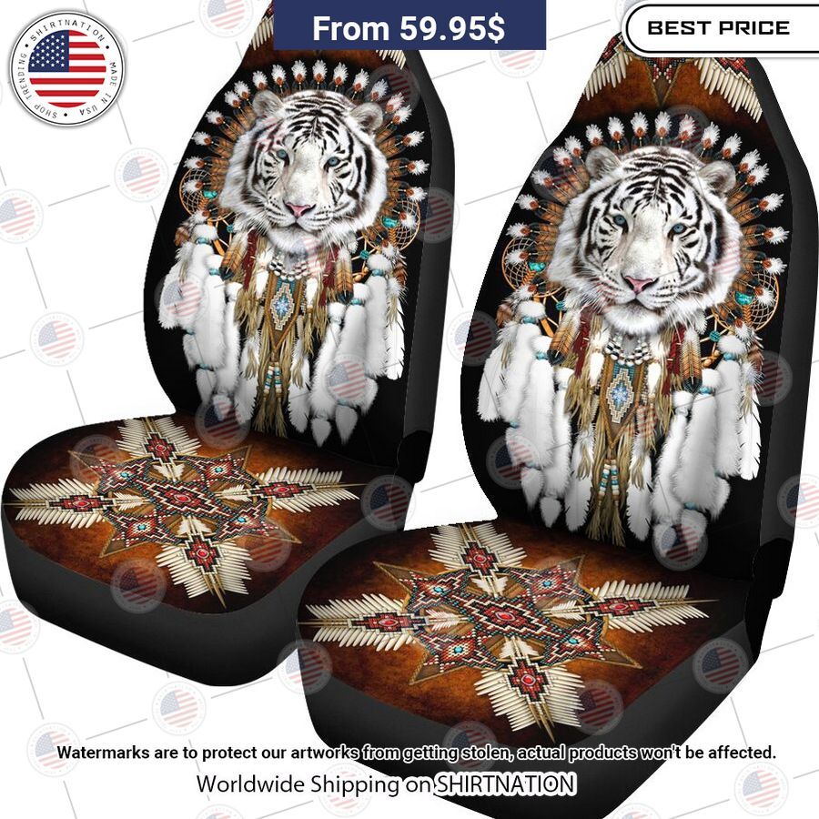 white bengal tiger native american rosette seat cover 2 129.jpg