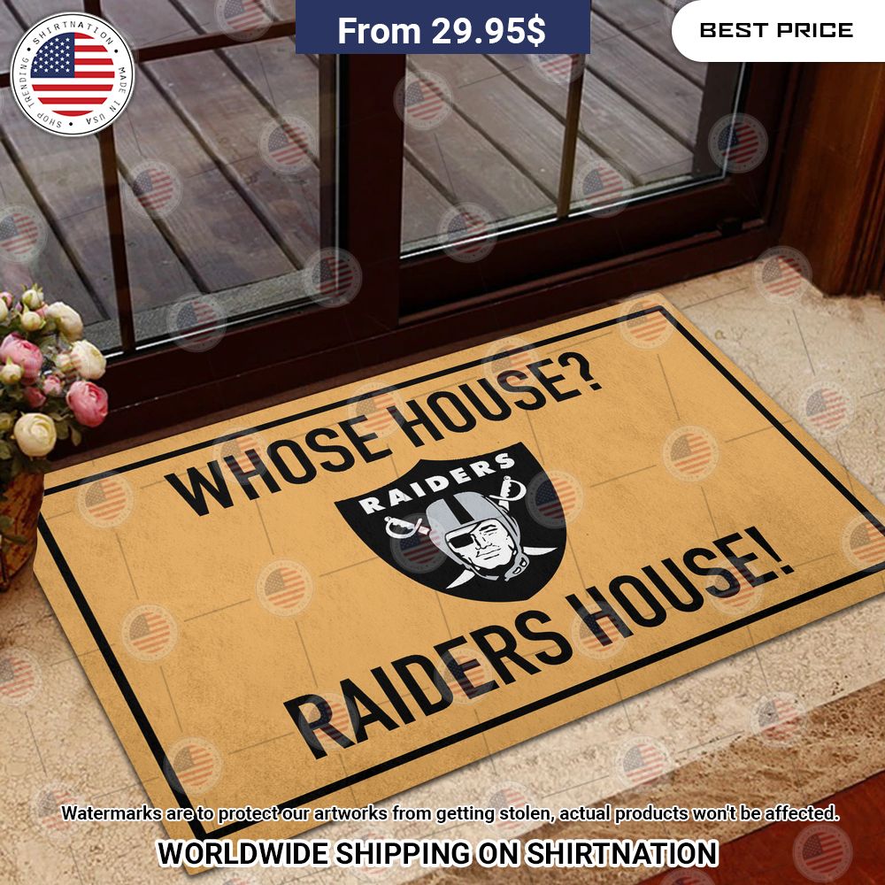 Whose House Las Vegas Raiders Doormat You look lazy