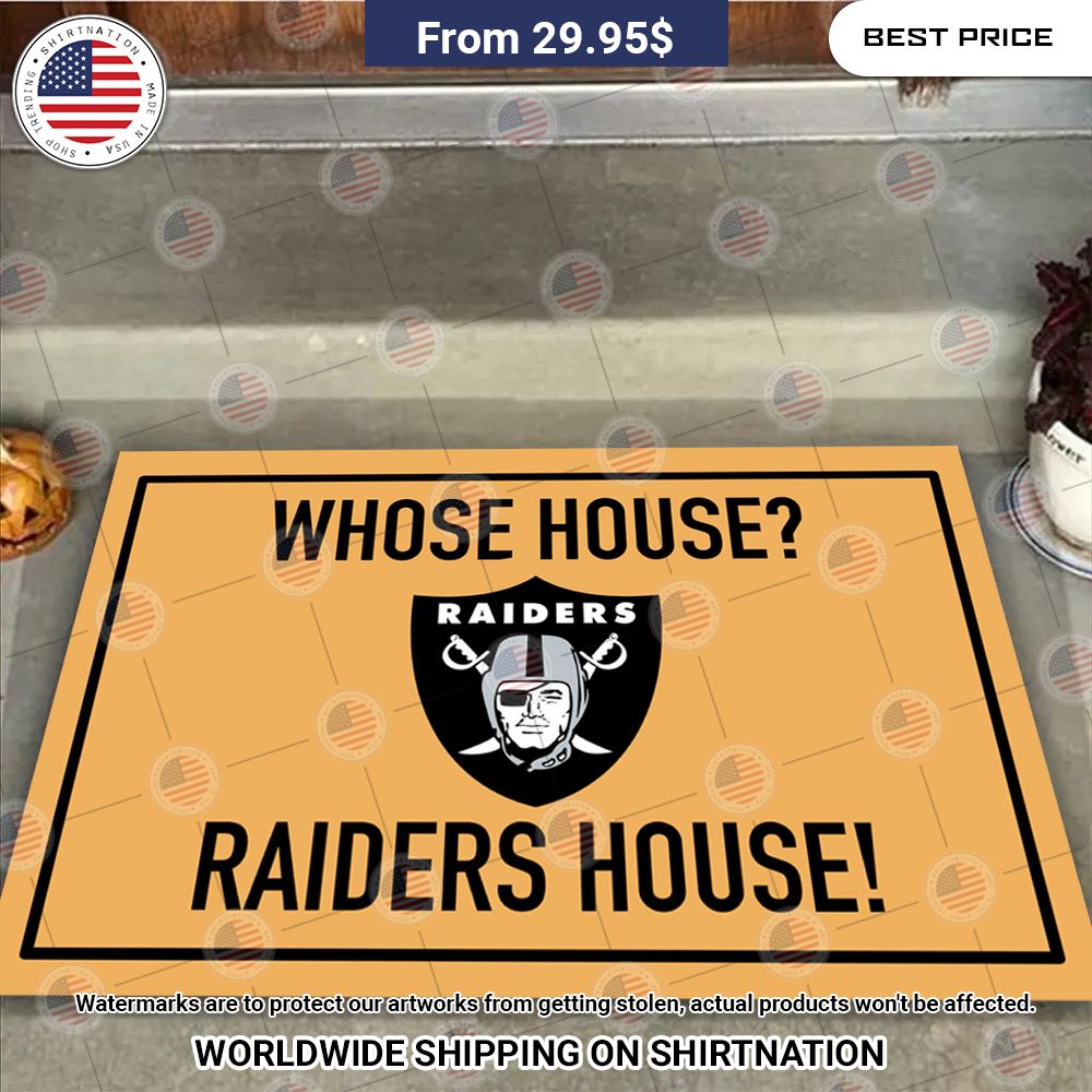 Whose House Las Vegas Raiders Doormat It is more than cute