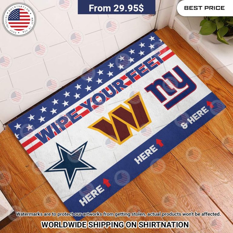 wipe your feet here dallas cowboys washington commanders new york giants doormat 2 365.jpg