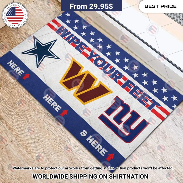 wipe your feet here dallas cowboys washington commanders new york giants doormat 3 777.jpg