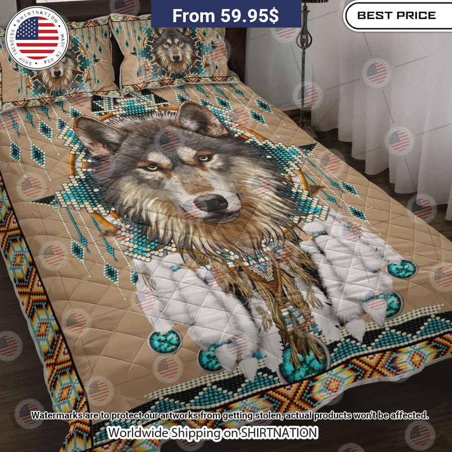 Wolf Native American Dreamcatcher Bedding Rejuvenating picture