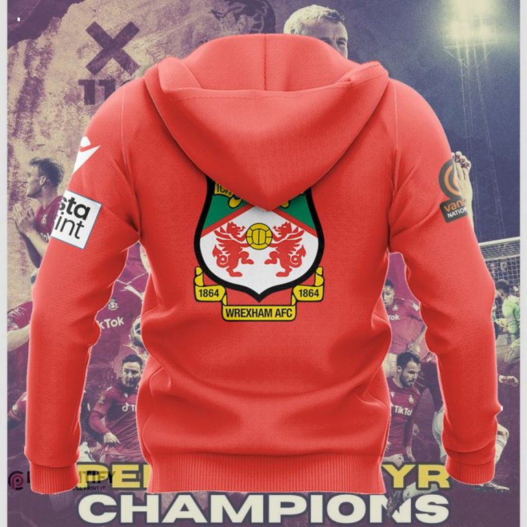 wrexham afc 2023 champions hoodie 2