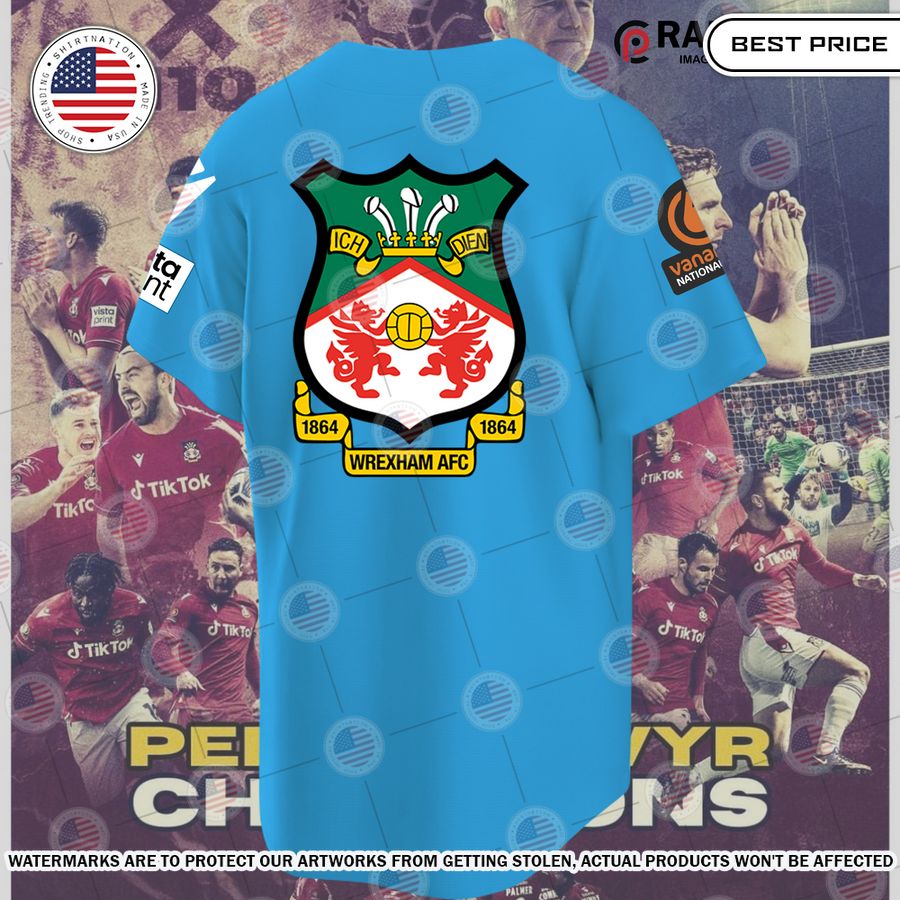 Wrexham AFC 22 23 Champions Baseball Jersey You look so healthy and fit