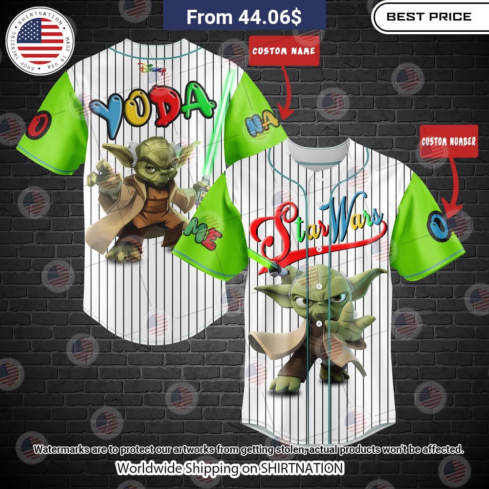 Star Wars Yoda Custom Baseball Jersey You look so healthy and fit