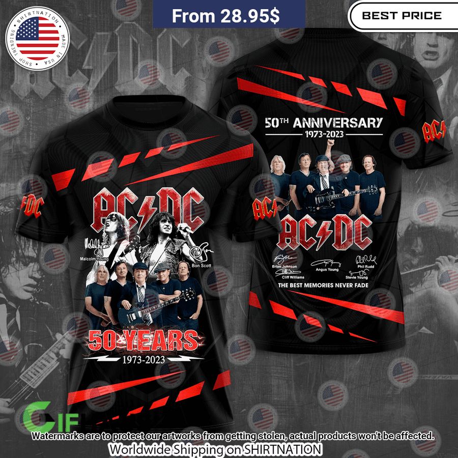 50 Years ACDC Band Shirt Eye soothing picture dear