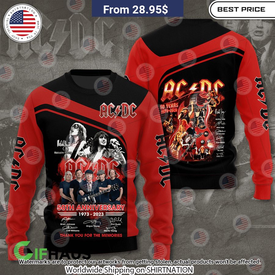 50th Anniversary ACDC Band Shirt Beauty is power; a smile is its sword.
