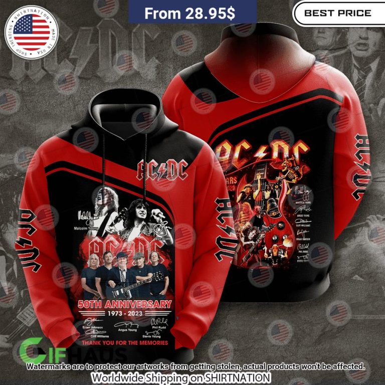 50th Anniversary ACDC Band Shirt Wow, cute pie