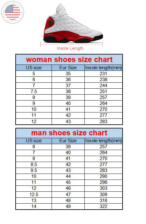 Air Jordan 13 Size Chart Shirtnation