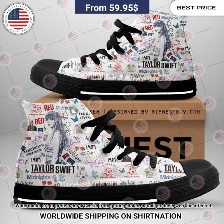 Taylor Swift 13 Canvas High Top Shoes Nice place and nice picture