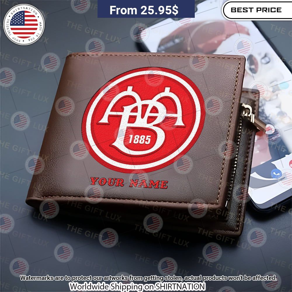 AaB Fodbold Personalized Leather Wallet Speechless