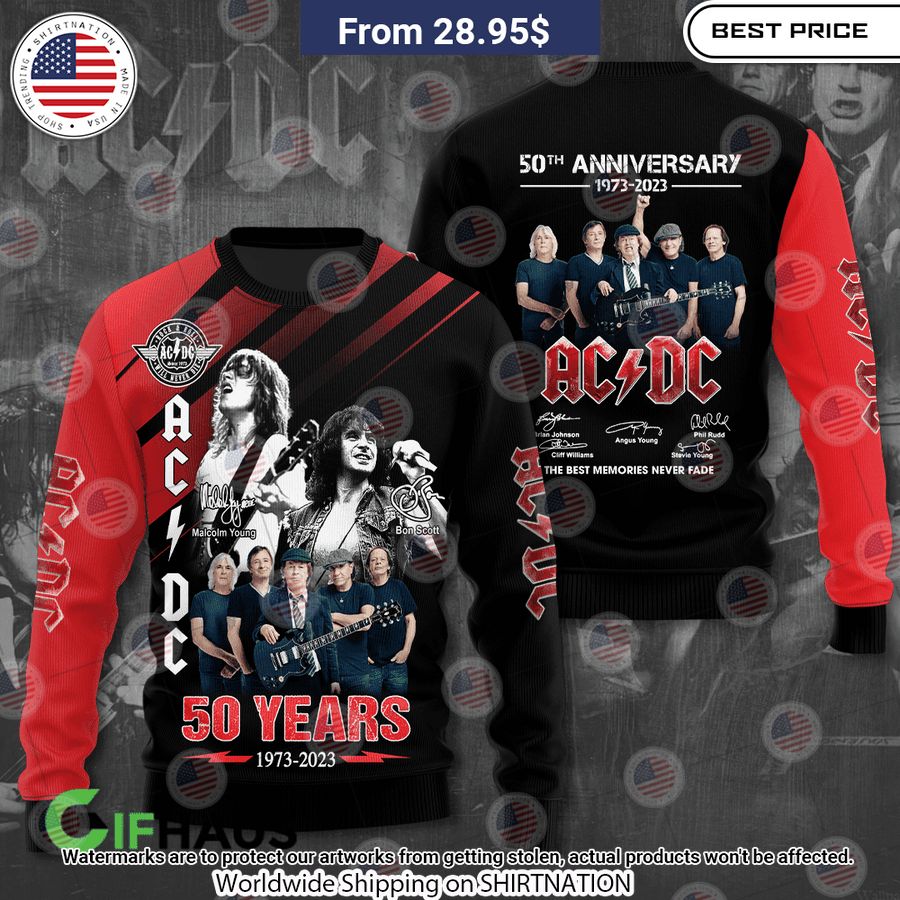 ACDC Band 50 Years 1973 2023 Shirt Elegant and sober Pic