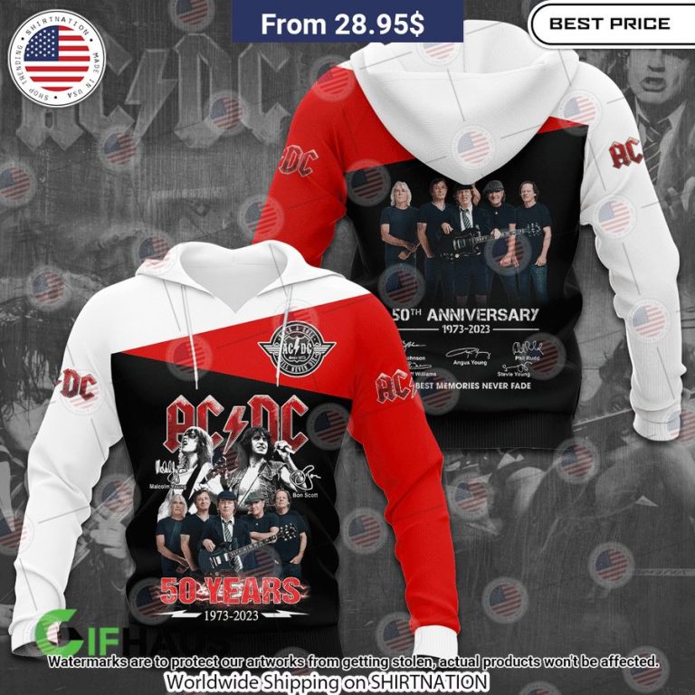 ACDC Band 50 Yearshe Best Memories Never Fade Hoodie You look too weak