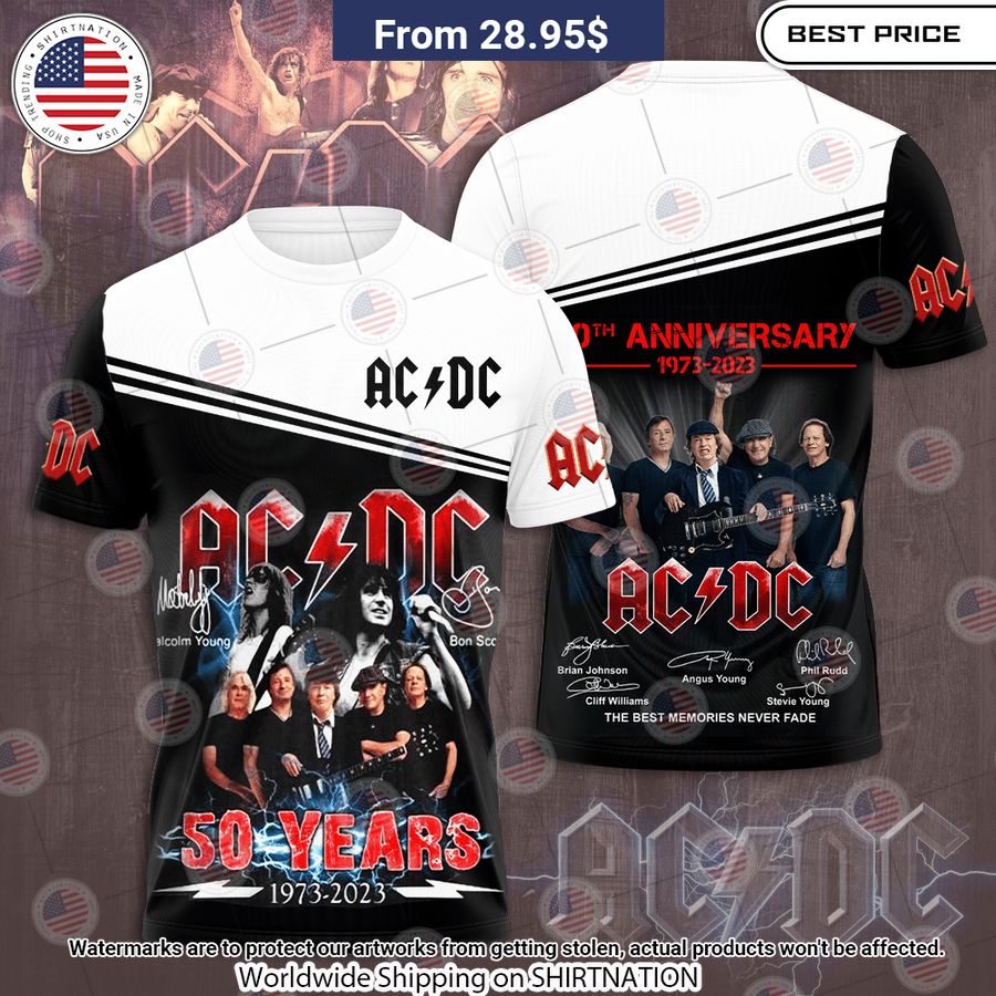 ACDC Band 50th Anniversary Shirt Good one dear