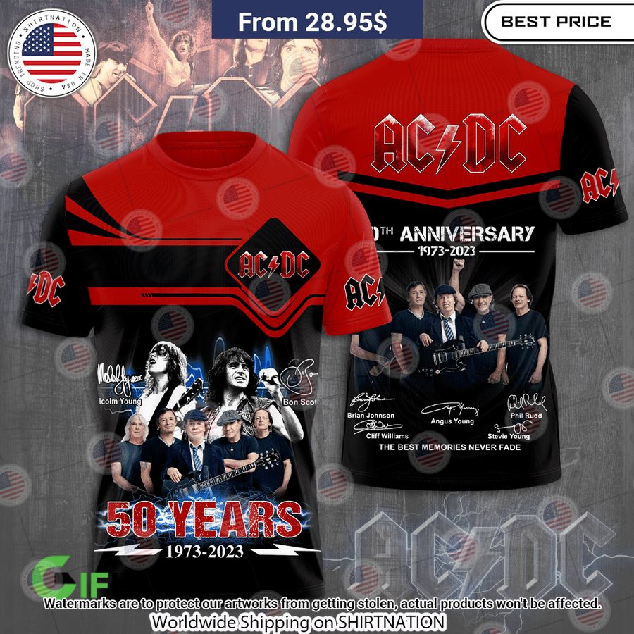 ACDC Members 50th Anniversary Shirt Have no words to explain your beauty