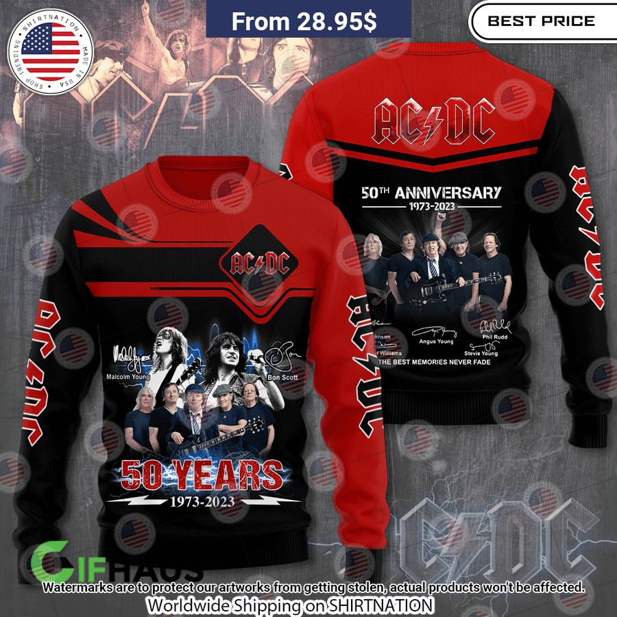 ACDC Members 50th Anniversary Shirt Best click of yours