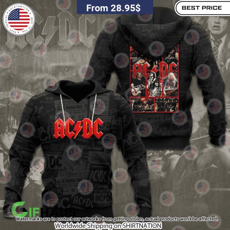 ACDC Rock Band 50 Years Shirt Generous look