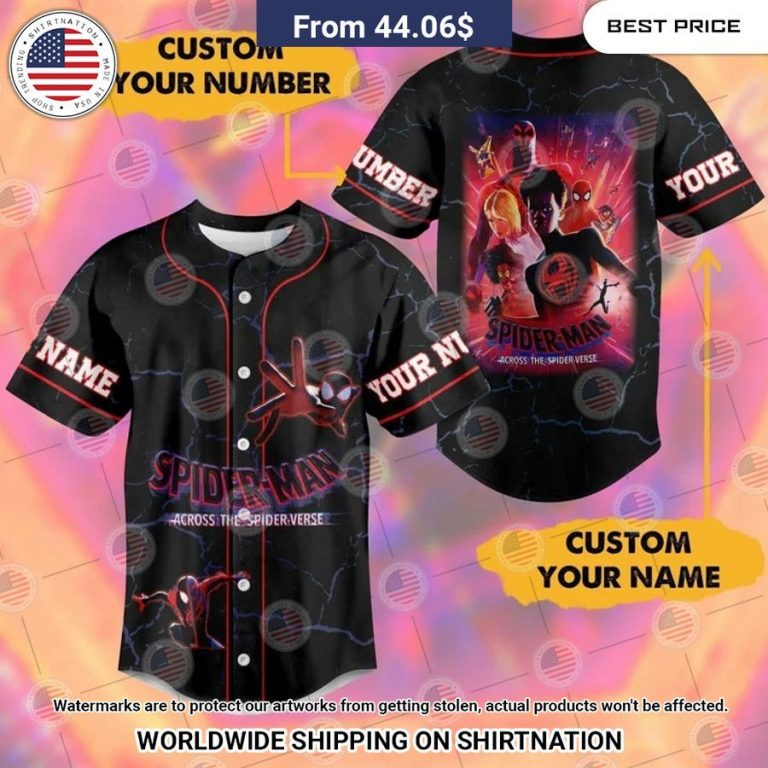 Across the spider verse Spiderman Custom Baseball Jersey Cuteness overloaded