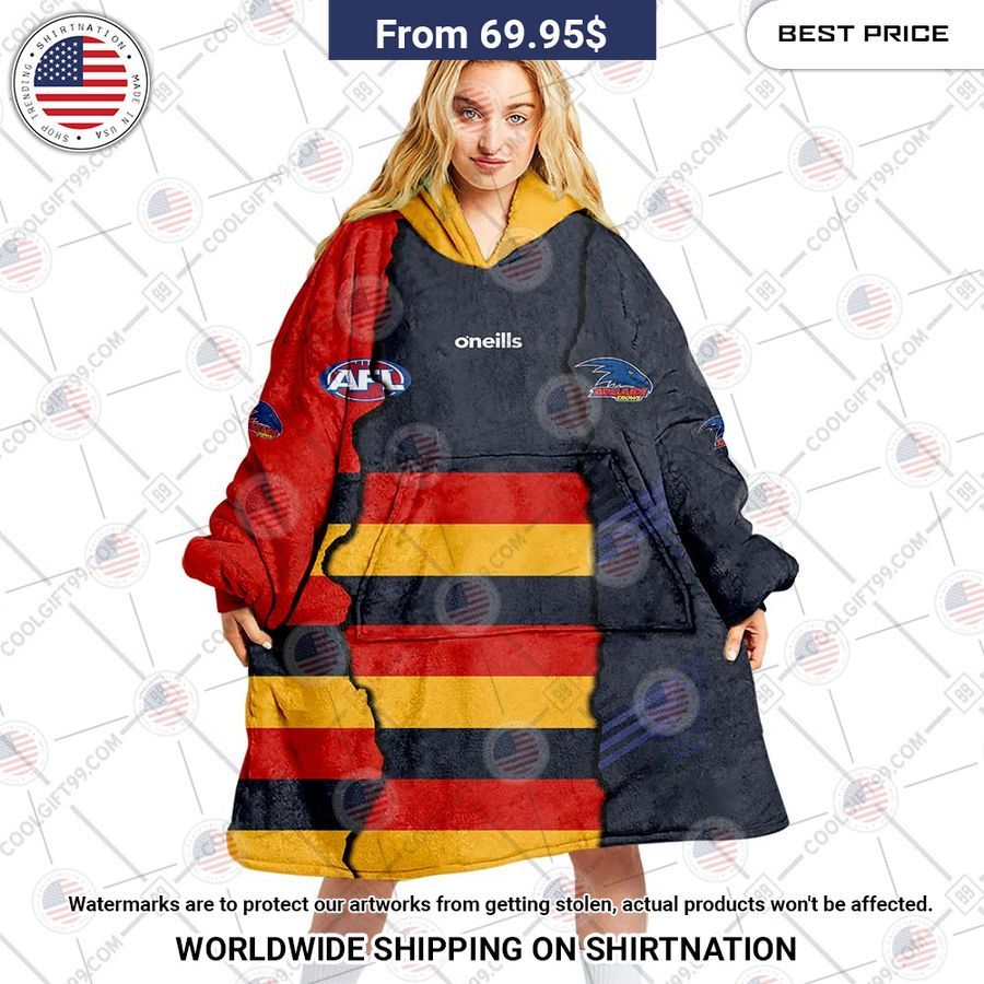 Adelaide Crows Mix Hoodie Blanket Oh my God you have put on so much!