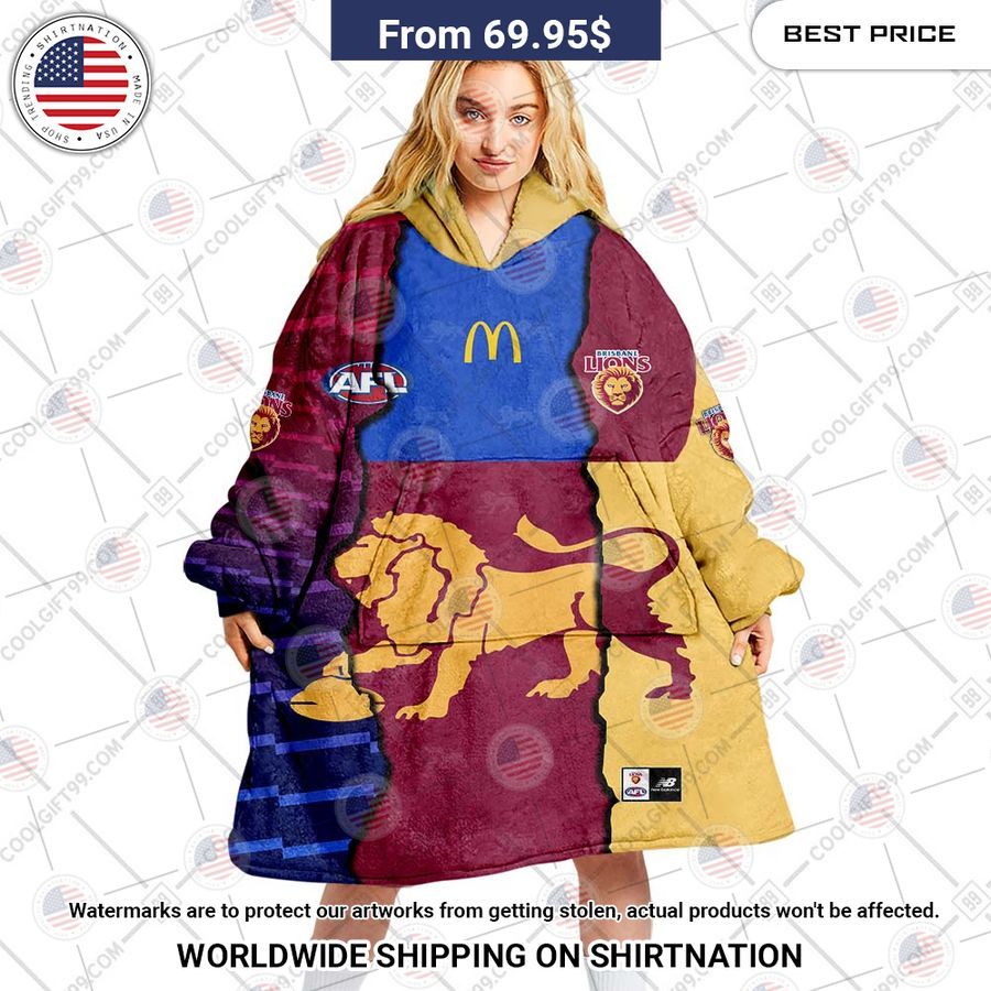 AFL Brisbane Lions Mix CUSTOM Hoodie Blanket You guys complement each other