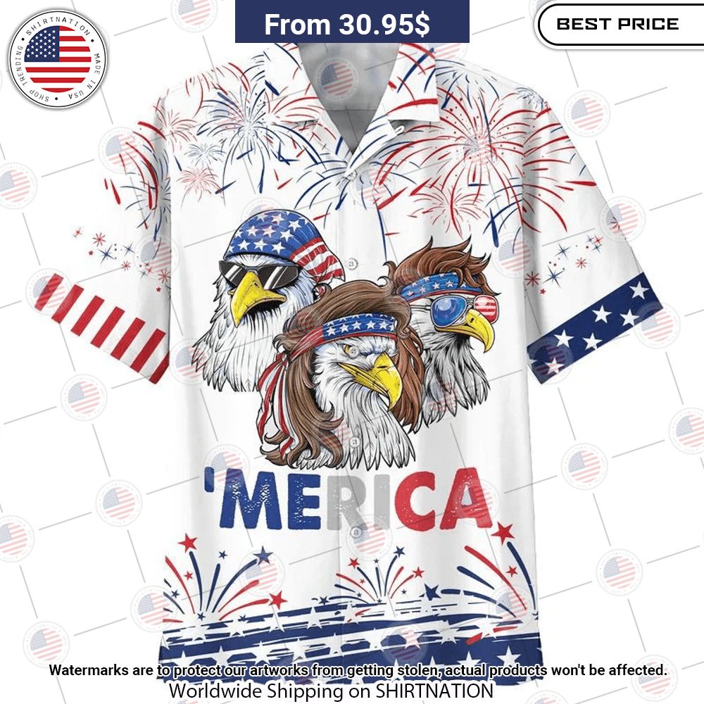 American Eagle Independence Day Hawaiian Shirt It is more than cute