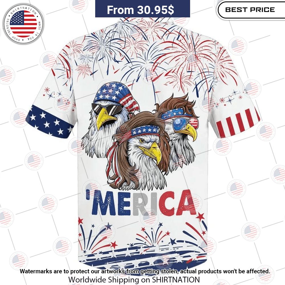 American Eagle Independence Day Hawaiian Shirt Generous look