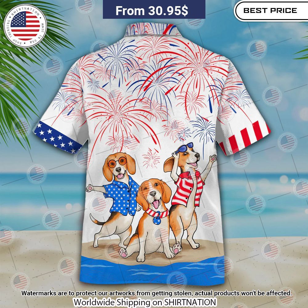 Beagle Independence Day Happy 4th Of July Hawaiian Shirt Stand easy bro