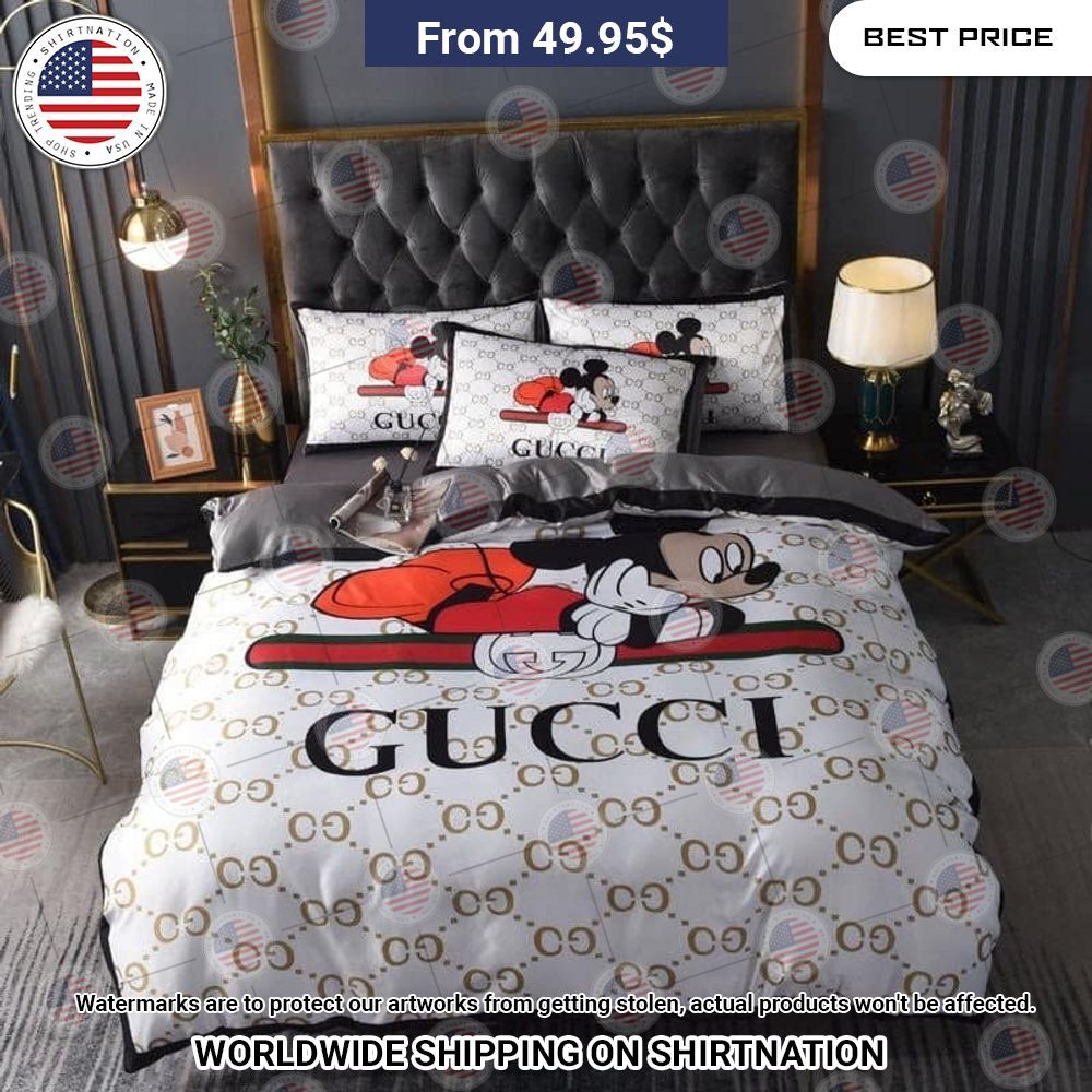 BEST Gucci Mickey Mouse Bed Set You look insane in the picture, dare I say