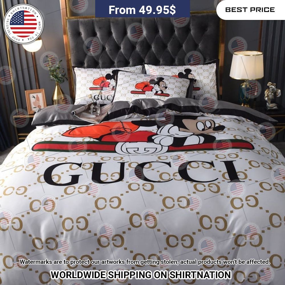 BEST Gucci Mickey Mouse Bed Set Rocking picture