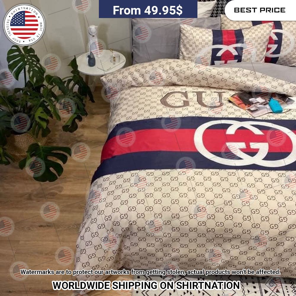 BEST Gucci Quilt Bedding Set Bless this holy soul, looking so cute
