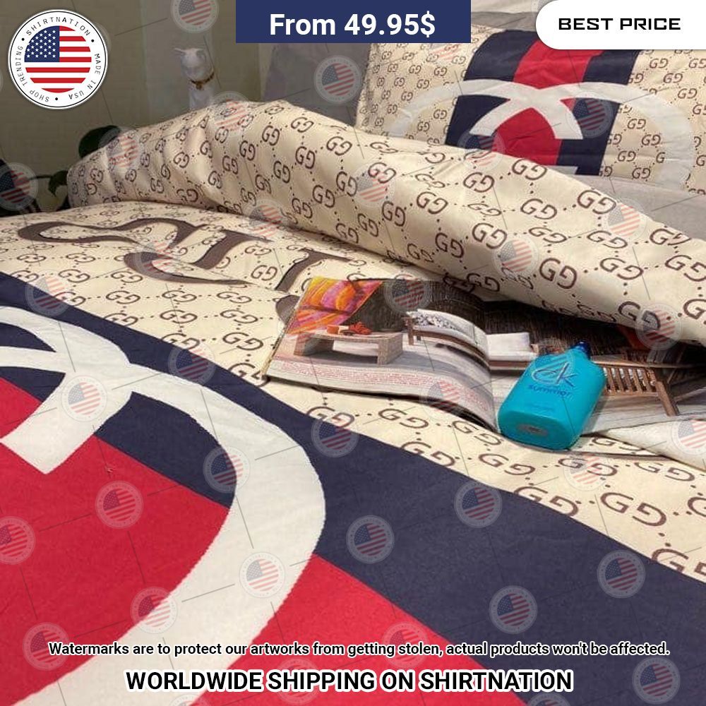 BEST Gucci Quilt Bedding Set Adorable picture and Your smile makes me Happy.