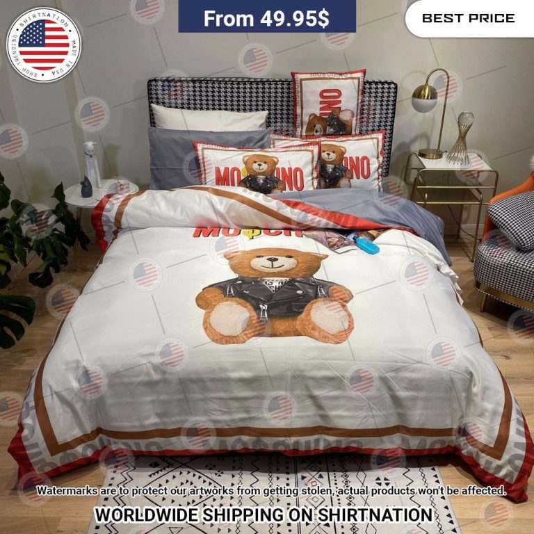 BEST Moschino Teddy Bear Bedding Set Best couple on earth