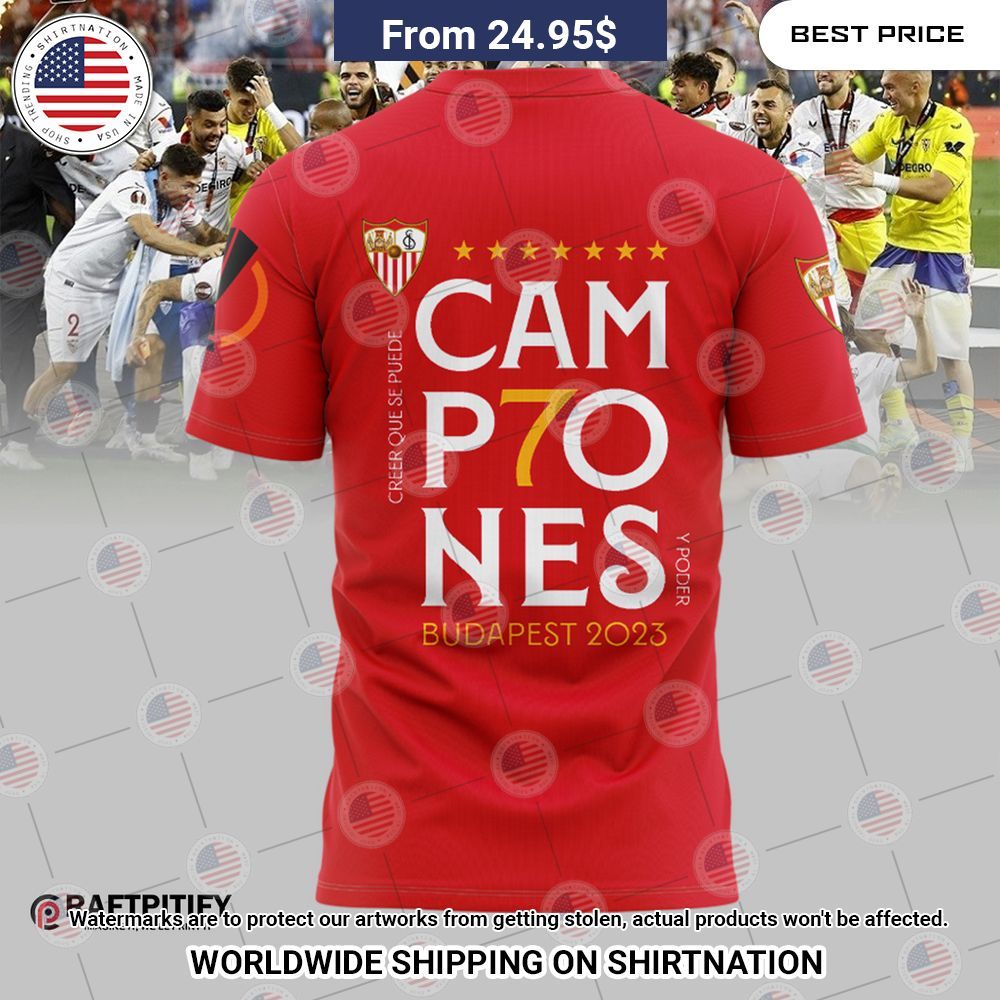 BEST Sevilla FC Camp7ones Budapest 2023 Shirt Stand easy bro
