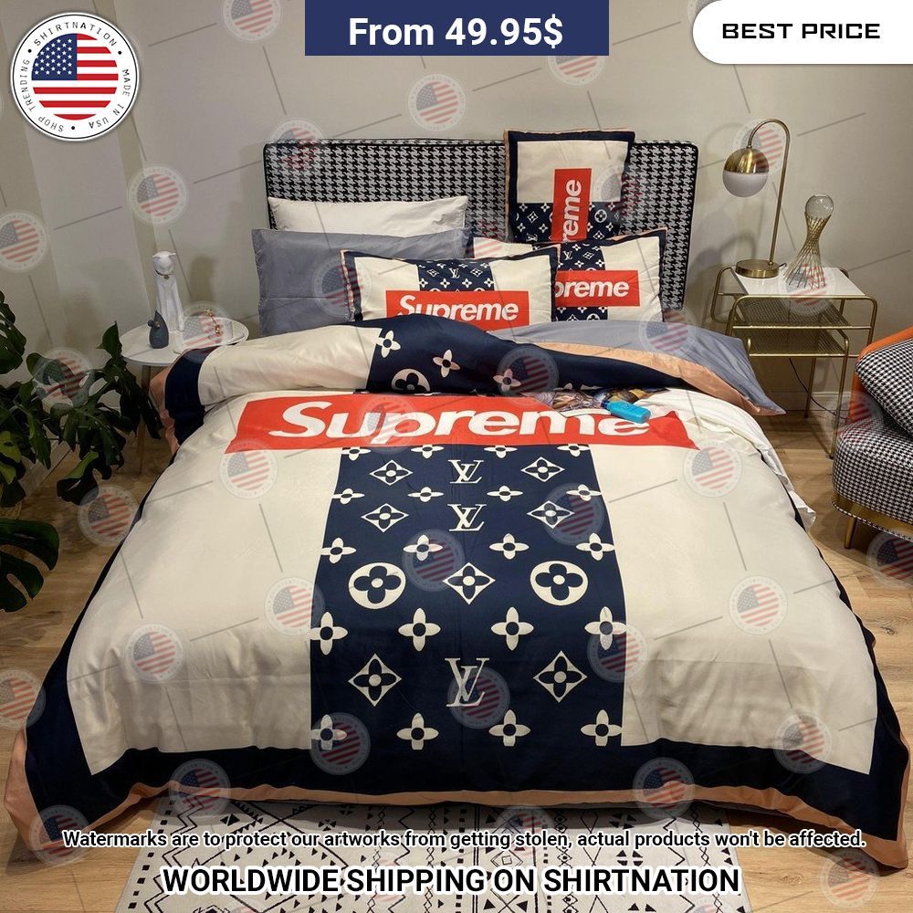BEST Supreme Louis Vuitton Luxury Bedding Set Wow! What a picture you click